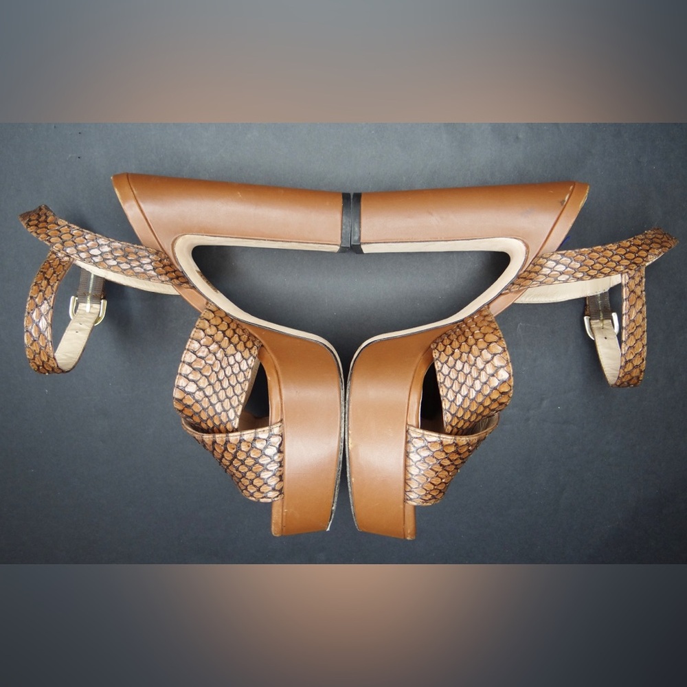 Stuart Weitzman Joni Snake-Effect Platform Sandal… - image 7